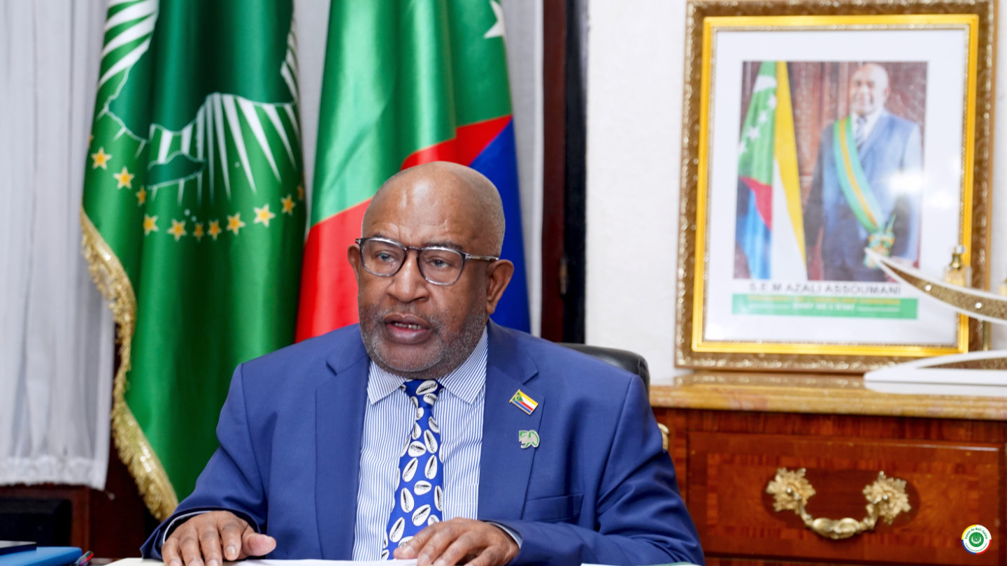 Participation de SEM le Président Azali Assoumani à la réunion virtuelle de haut niveau des Chefs d'Etats africains sur l'épidémie d'Ebola